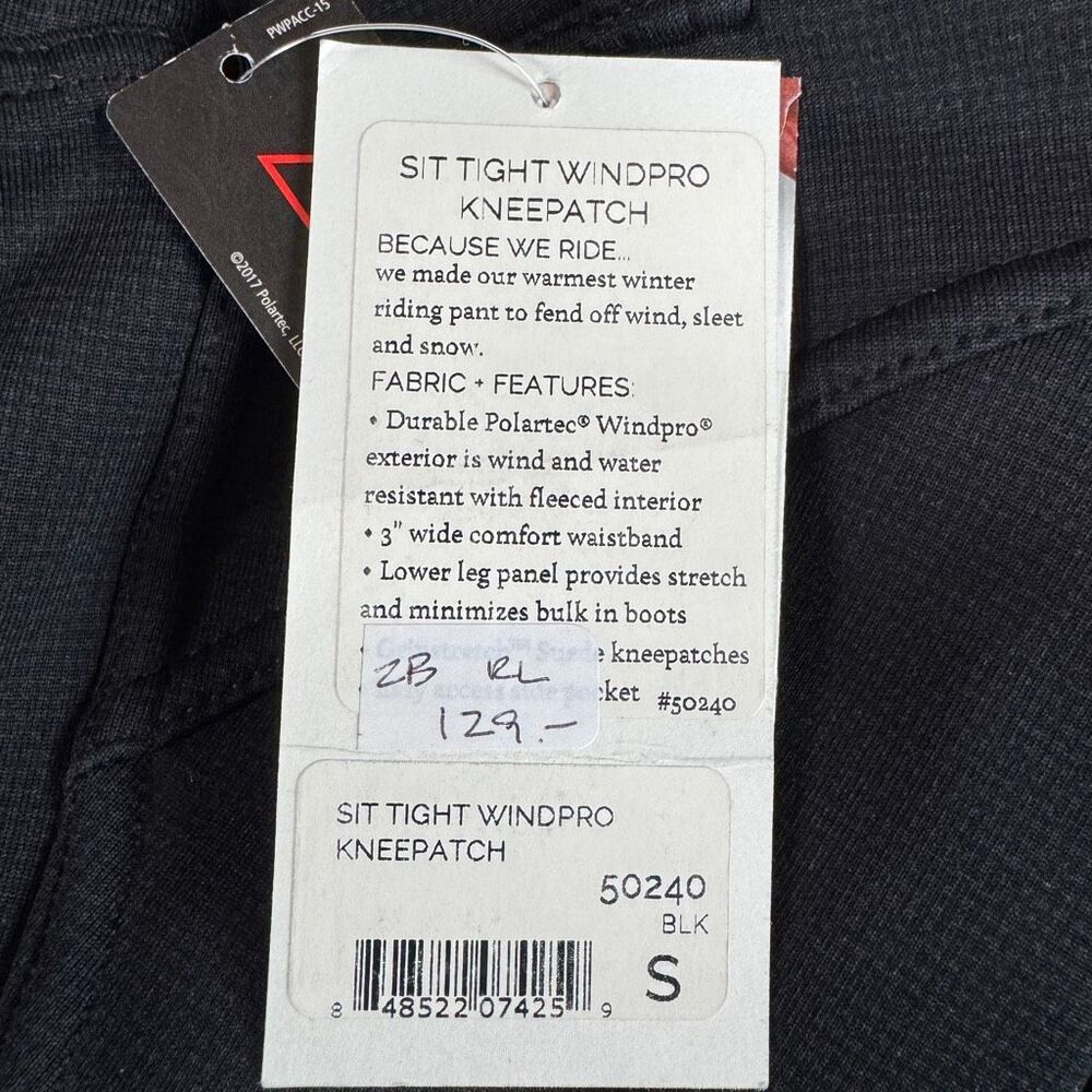 Kerrits NWT black Sit Tight Windpro Kneepatch riding pant size small - Picture 7 of 7